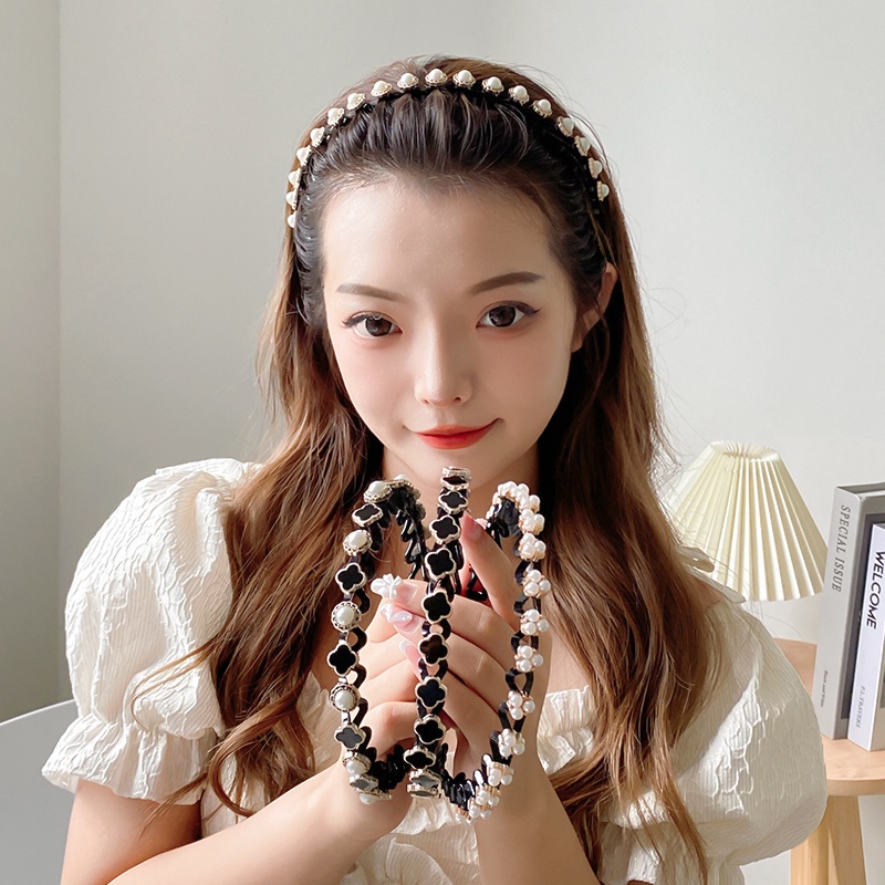 Korean Pearl Wave Headband Fashion Simple Washing Face Hair Bands Women Hair Accessories