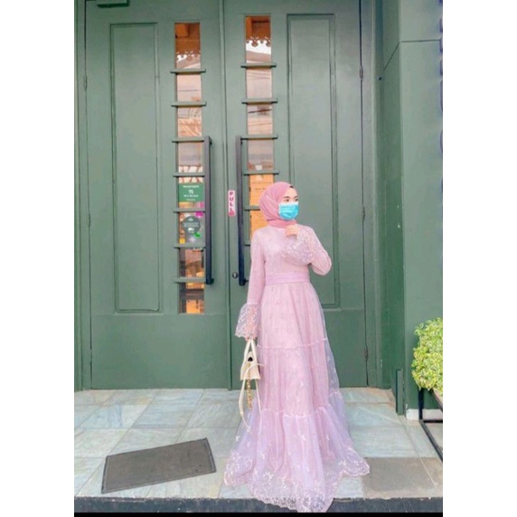 VIVORIE dress Brukat Tille Super Premium