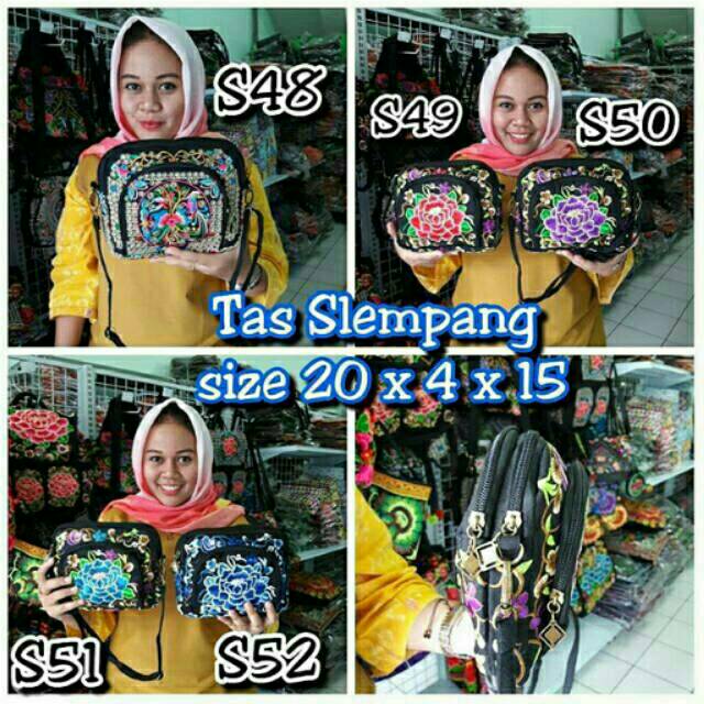 Tas Selempang Thailand Bordir Etnik
