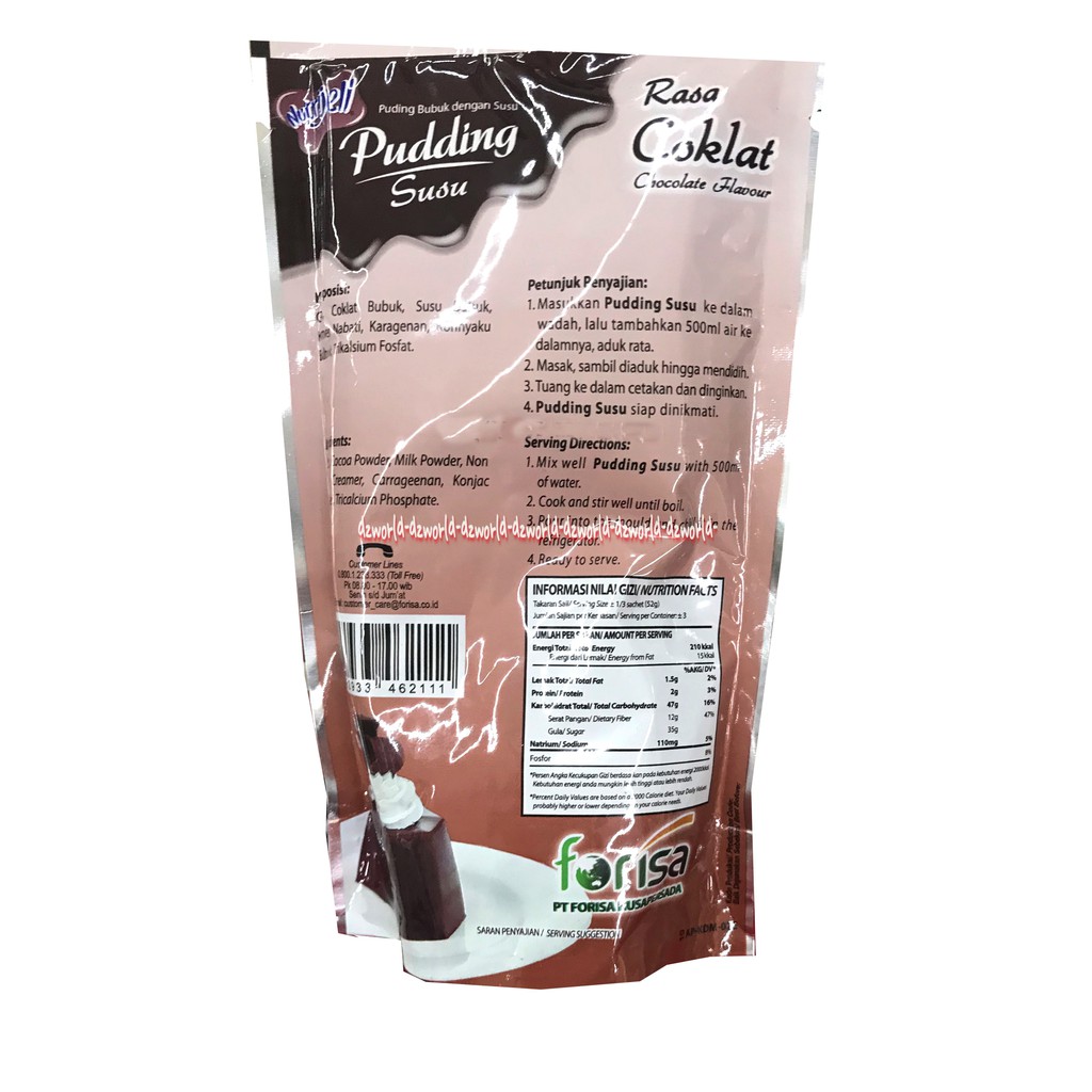 Nutrijell Pudding Susu Rasa Coklat Flavour 145gr Cokelat Nutrijel Puding Instan