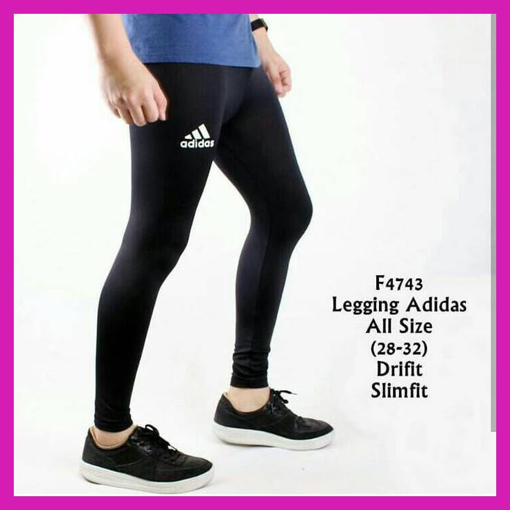 PROMO CELANA LEGGING PANJANG PRIA ADIDAS SPORT GYM FITNES