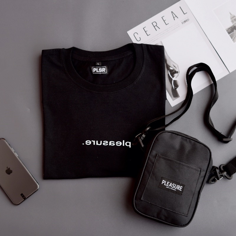 PAKET LEGULER BLACK VOL 2 (TSHIRT + SLINGBAG) INCLUDE BOX/TOTEBAG/PAPERBAG