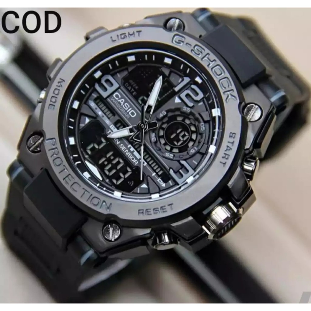 Original JAM TANGAN PRIA GSHOCK GST-8600 KEPALA BESI G SHOCK GST8600 METAL STRAP RUBBER ANTI AIR