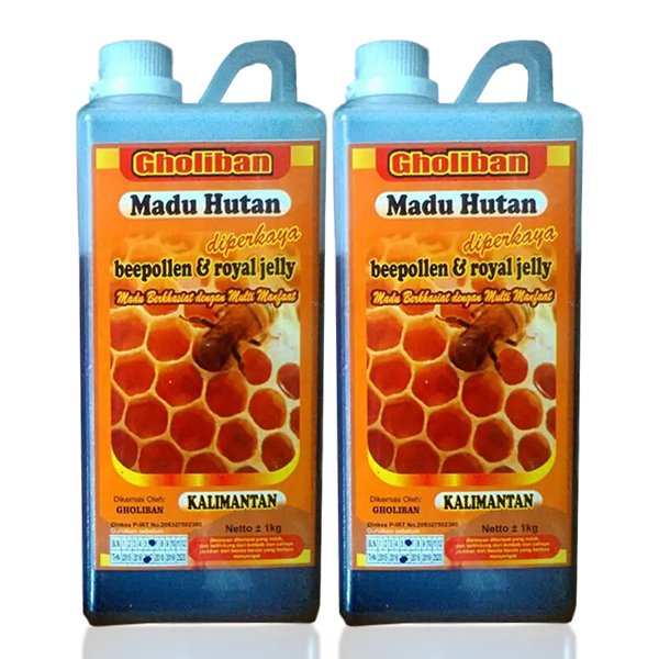 

Madu Hutan Kalimantan Super Plus Bee Pollen dan Royal Jelly Gholiban 1kg