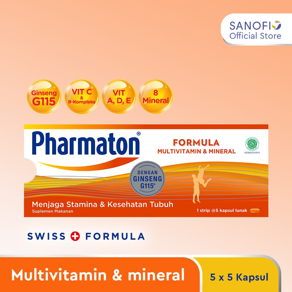 Pharmaton Formula 25s Multivitamin Jaga Stamina Dan Kesehatan Shopee Indonesia