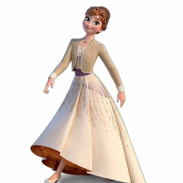 Dress Costume Anna Frozen II Set Bolero Dress anak