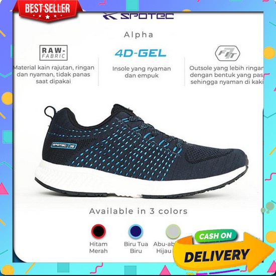 Sepatu Kets Ket Sneakers Sneaker Casual Kasual Santai Pria Cowok Cowo  Spotec Sepatu Running Alpha