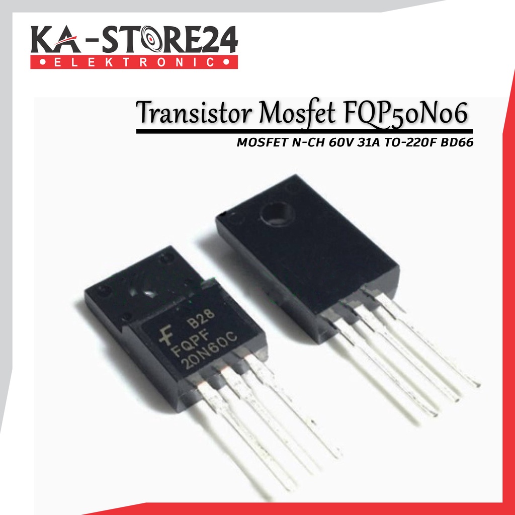 TRANSISTOR MOSFED FQP50N06 50N06 FQPF50N06 MOSFET N-CH 60V 31A TO-220F BD66