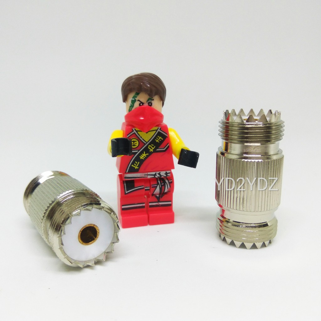 adapter konektor so239 to so-239 uhf pl female to pl female connector radio ht barel barrel double lurus sambungan konektor antena coaxial antenna