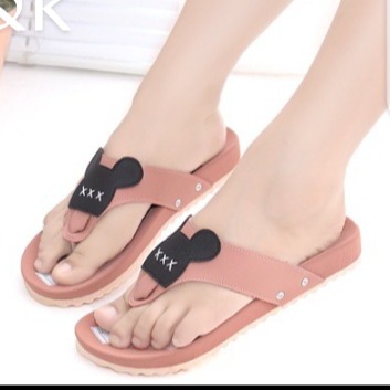 Sendal teplek wanita lucu sandal jepit mickey mouse sandal ibu-ibu kekinian COD