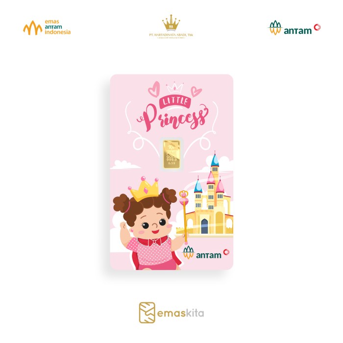 Logam Mulia Antam x Hartadinata Baby Girl Princess 0.5 Gr
