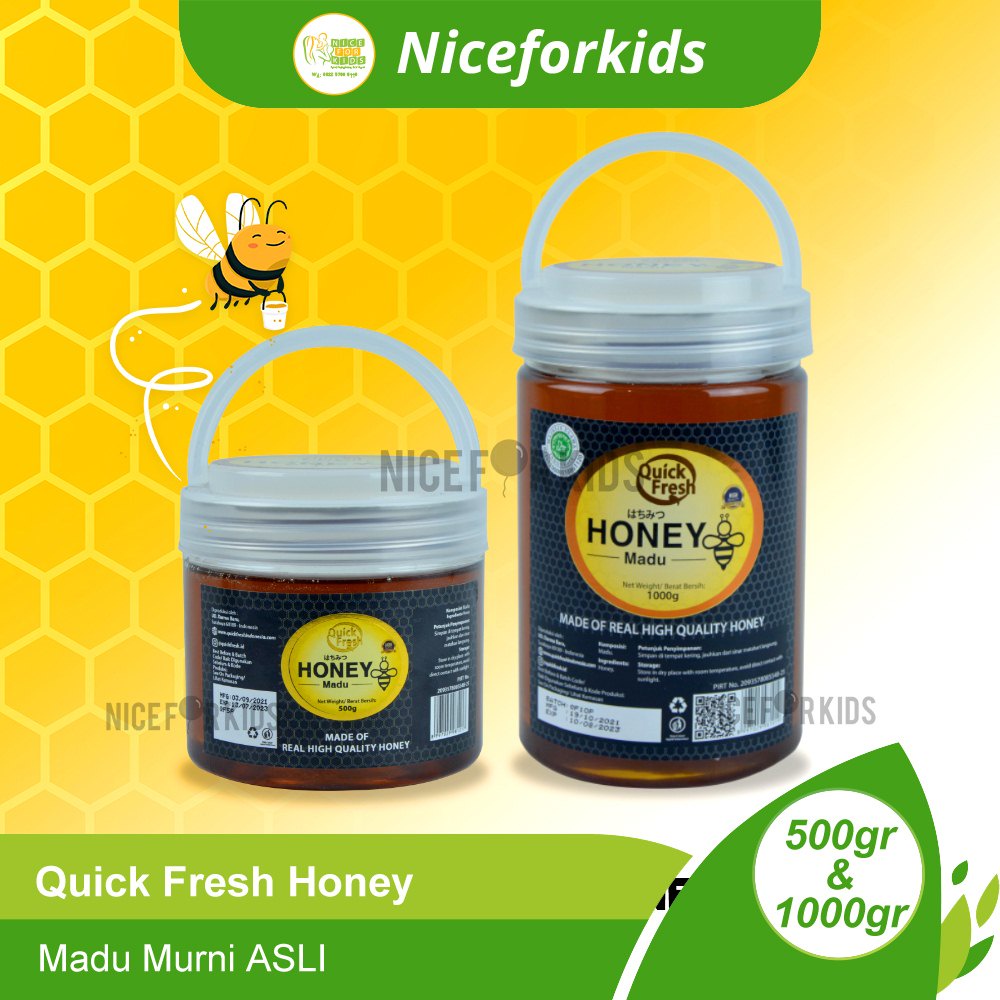 Quick Fresh Honey Plactik Bucket 500gr / 1000gr / Madu Murni ASLI