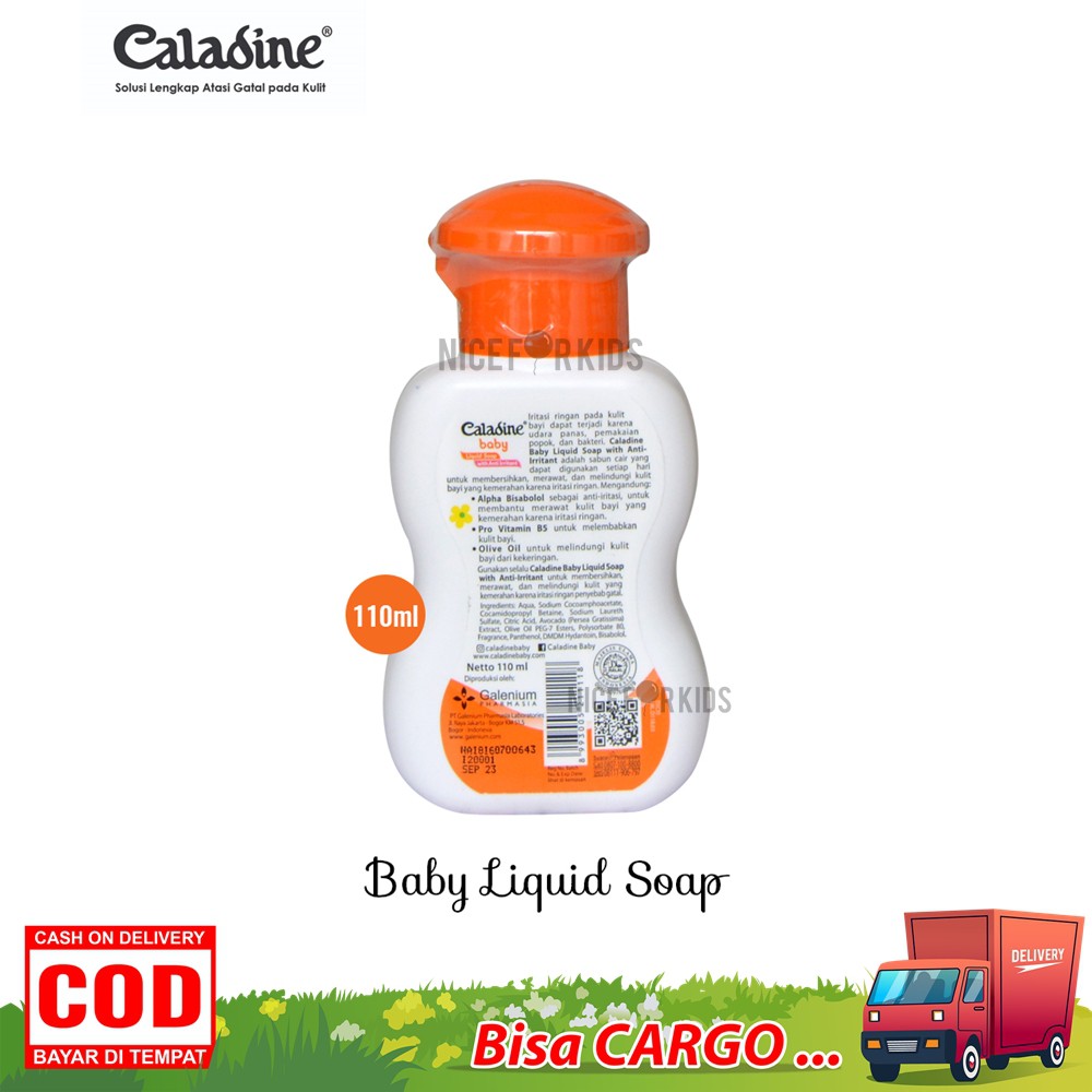 Caladine Baby Liquid Soap 110 ml 200 ml / Sabun Bayi Cair Kulit Iritasi