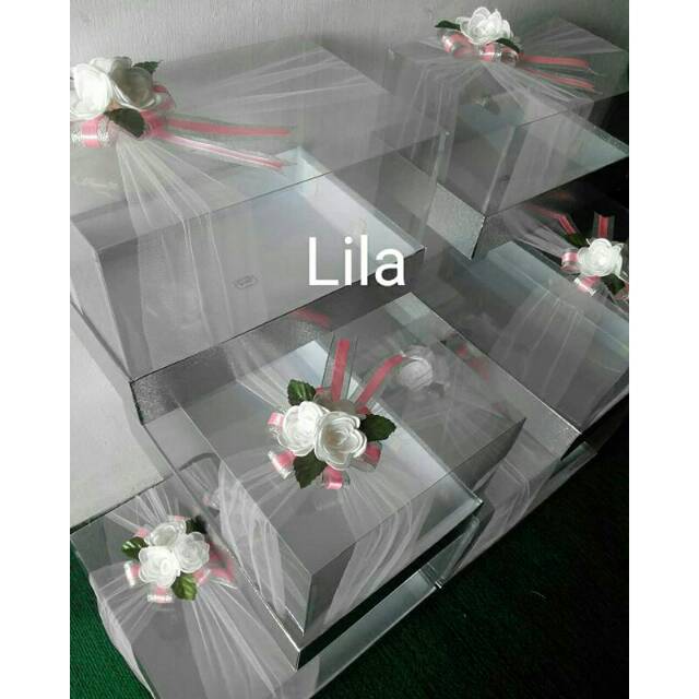KOTAK HANTARAN SILVER 1 set isi 6 kotak