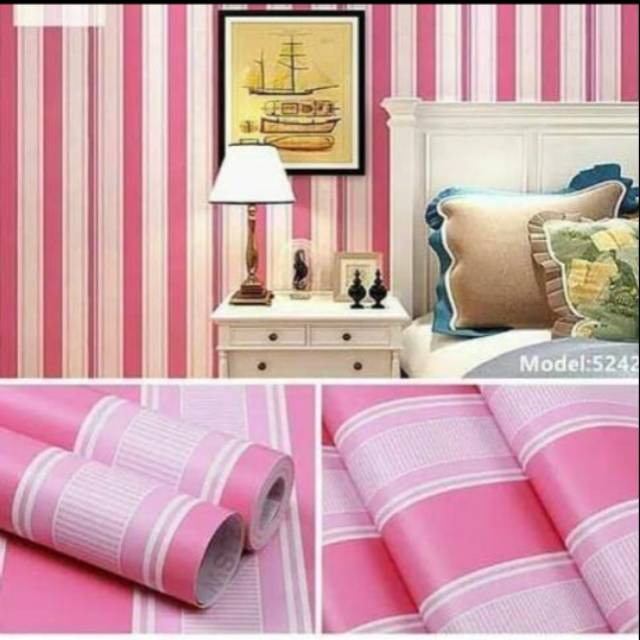 Terkeren 12 Wallpaper  Dinding  Salur Pink  Richa Wallpaper 