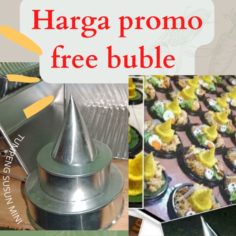 harga promo cetakan tumpeng susun mini buat nasi cocok buat ulangtahun free buble. ecer dan grosir p