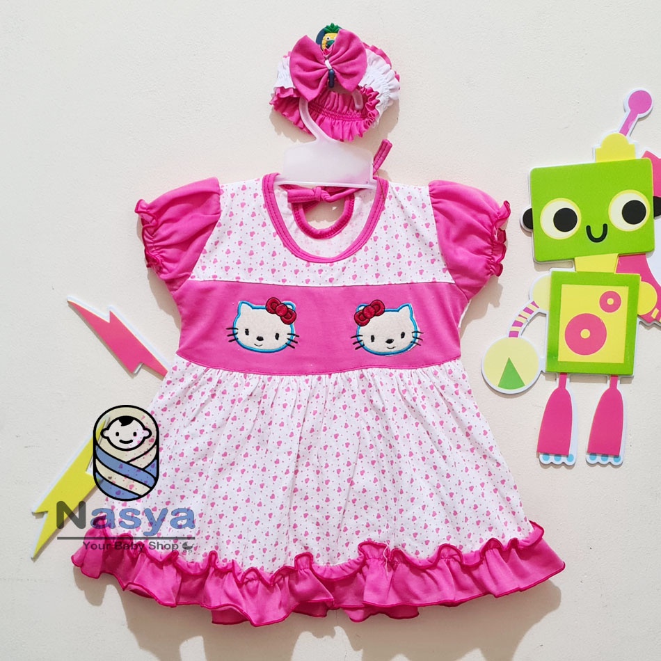 [P-004] Dress Bayi Baju lucu (0-6 bulan) motif cartoon