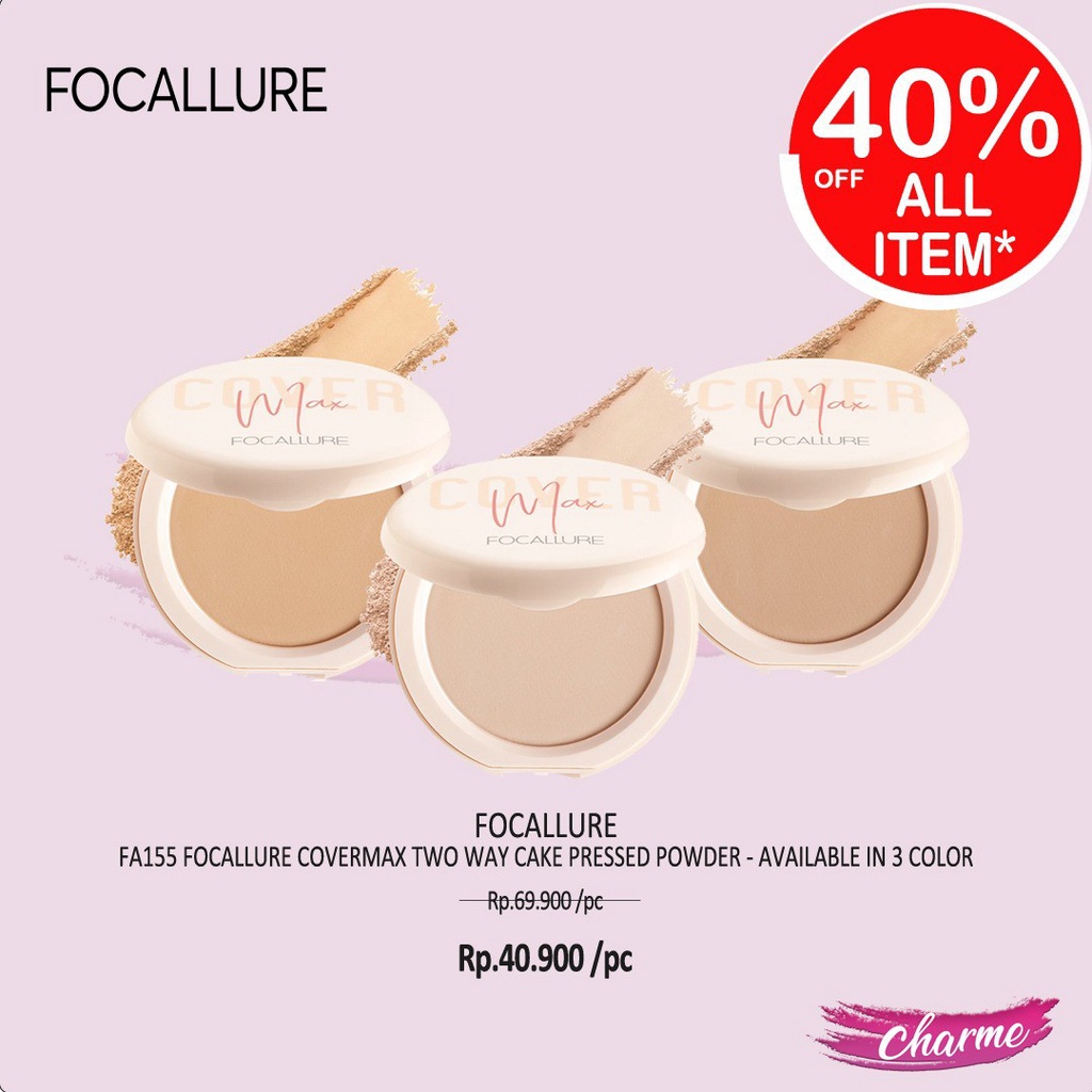 (READY &amp; ORI) FOC Covermax Two-way-cake Pressed Powder FA155 FA 155