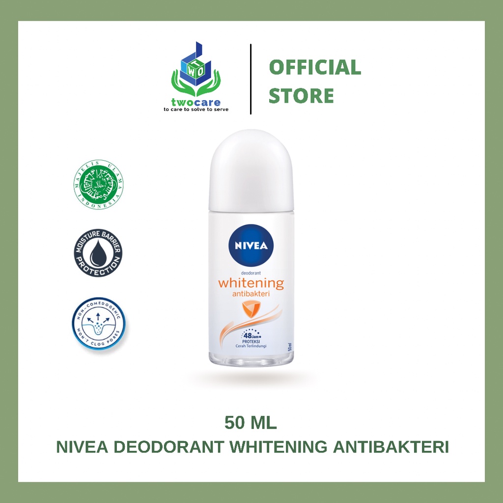 NIVEA Personal Care Deodorant Whitening Anti Bakteri Roll On 50 ml