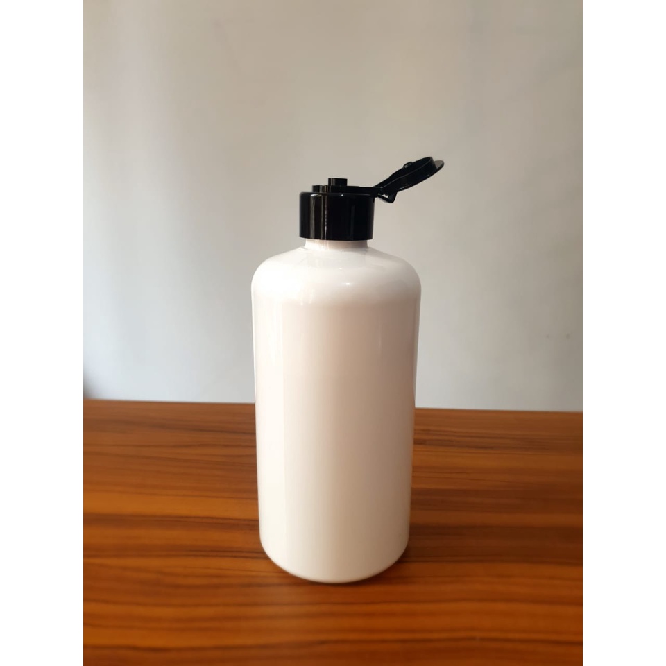 BOTOL PLASTIK 500ML PUTIH FLIPTOP /BOTOL ISI ULANG LOTION 500ML / BOTOL PUTIH 500ML WADAH SI ULANG SABUN