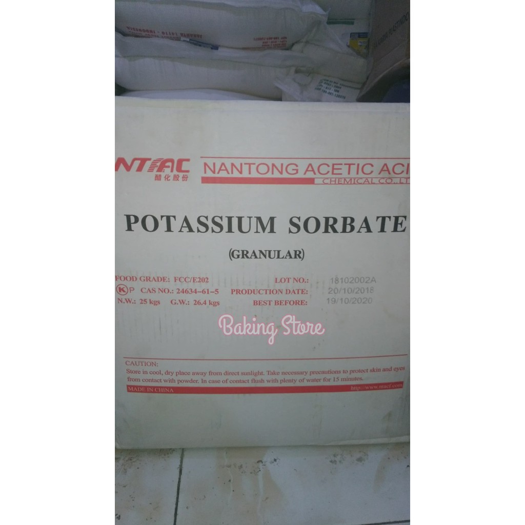 Pengawet Makanan Makanan – Potassium Sorbate 25kg – Gosend Only!!!