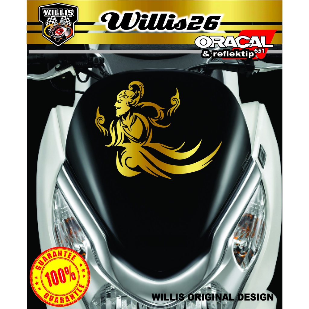 Murah Sticker Wayang Bus Haryanto Visor Motor NMAX PCX Cutting Stiker