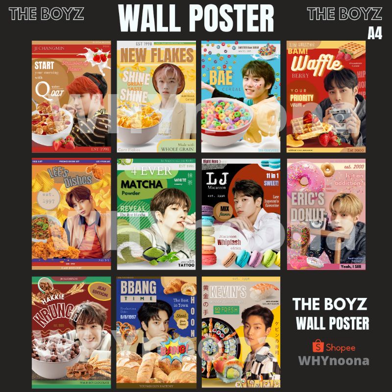 Poster The Boyz Wall Decor Cereal Aesthetic / Merchandise Kpop / Fankit / Hiasan Dinding TBZ