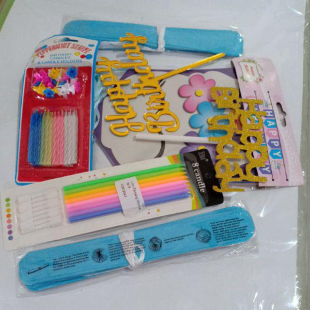 Lilin Ulang Tahun / Lilin Panjang Stabilo Aneka Warna