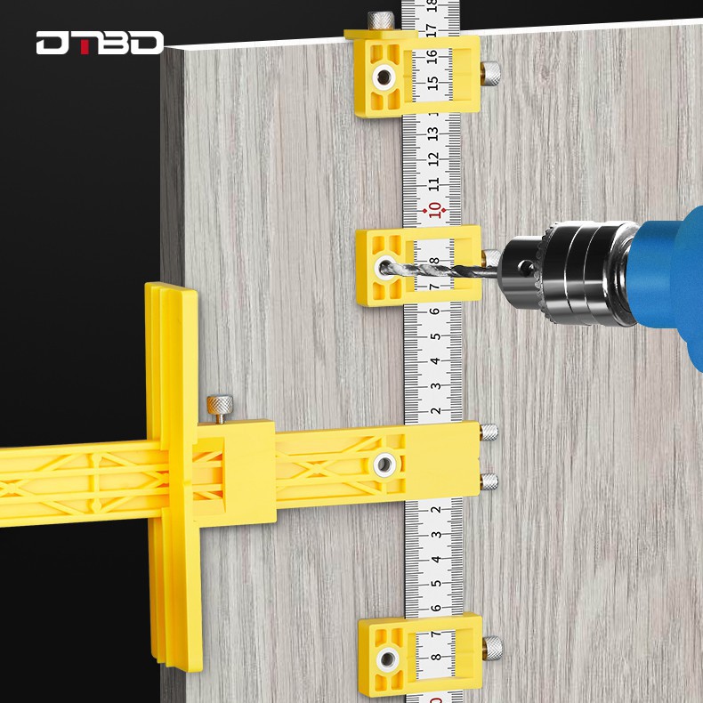 

Penggaris Bor Alat Ukur Jarak Antar Lubang Handle Punch Locator Drill Guide Screw Ruler 40cm Mistar