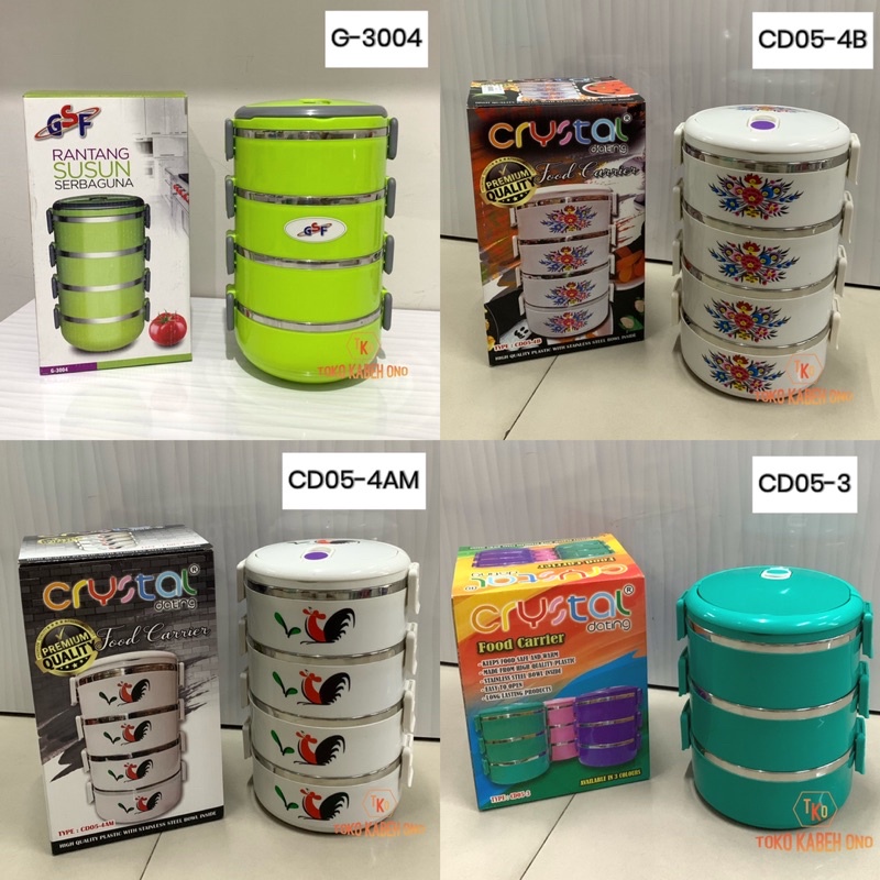 Rantang Susun Crystal / Rantang Susun 3 Crystal / Rantang Susun 4 Crystal / Rantang Cantik / Rantang