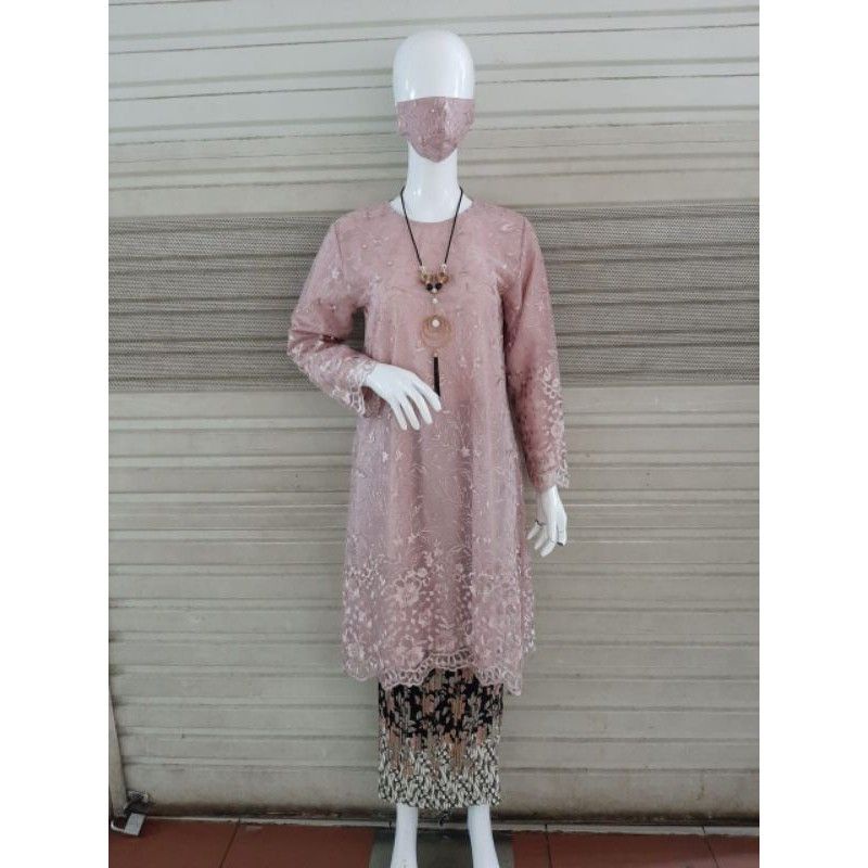 SET KEBAYA TUNIK JUMBO/KEBAYA TUNIK TULLE JUMBO LD 120/KEBAYA MODERN/BAJU KEBAYA/KEBAYA JUMBO/KEBAYA-2