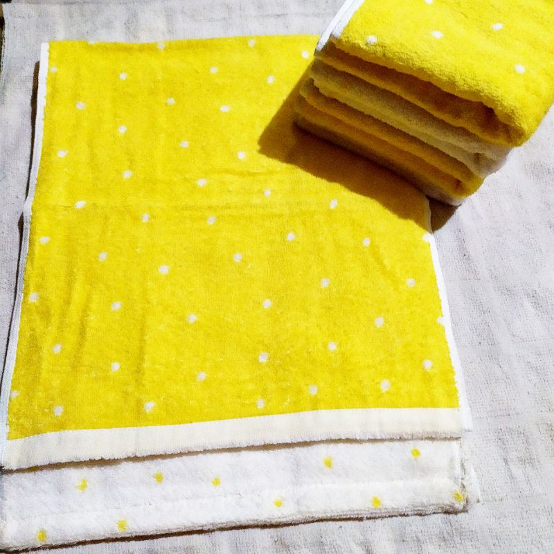 Handuk Oeko-tex Kecil 35×80 Handuk Bintik Motif Polkadot Dua Warna | Handuk Wajah Rambut
