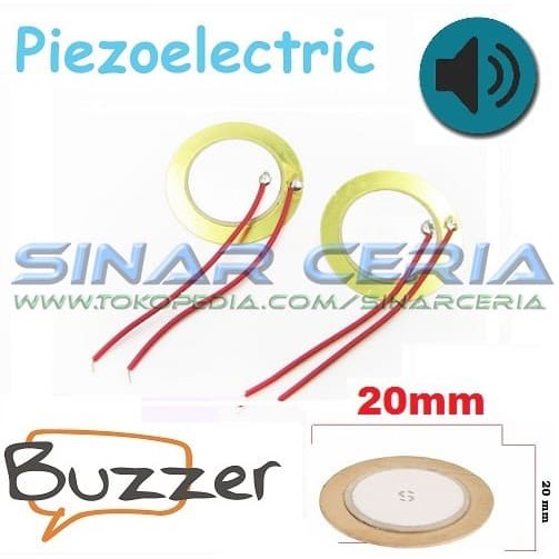 Piezo Electric Ceramic Buzzer 20mm Sensor Sound Element Sounder Disc