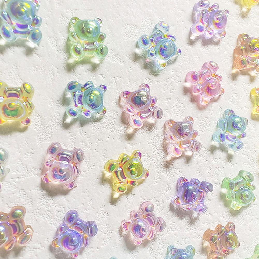 Agustinina Kartun Dekorasi Nail Art Hewan Korea Resin DIY Perhiasan Kuku