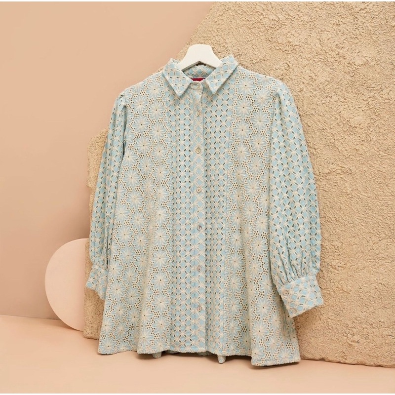 Sienna Shirt In Blue - Benang Jarum