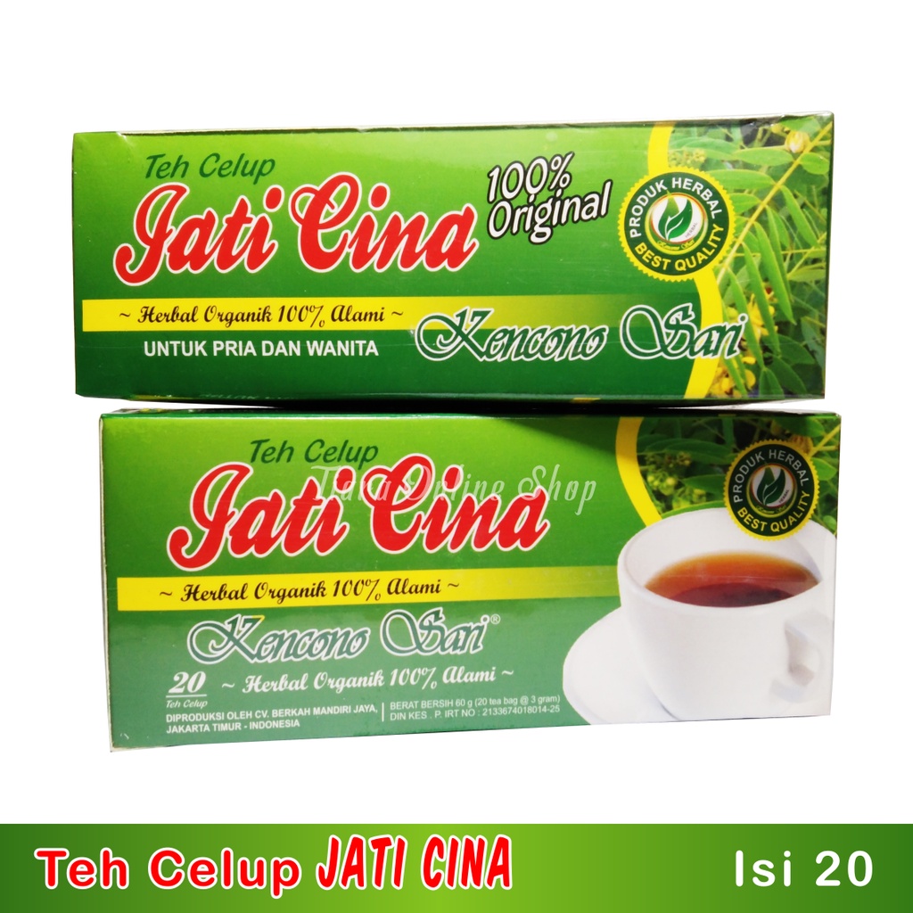 Teh Celup Jati Cina Herbal Alami Organik Kencoco sari Pria Wanita