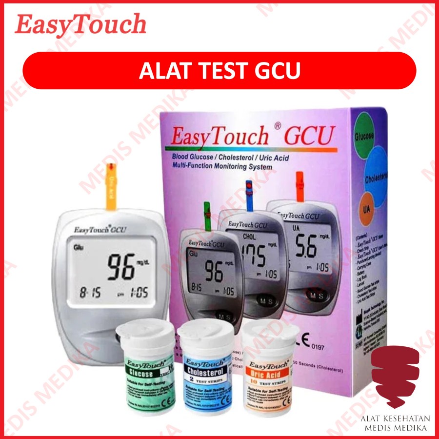 Alat Test GCU 3 in 1 Glucose Cholesterol Uric Acid 3in1 GCHb GCH