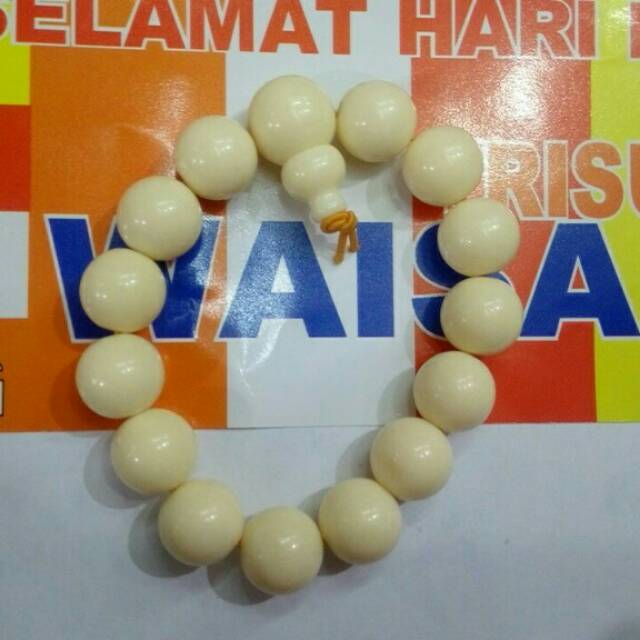 Gelang Tangan Buddha Warna Putih Tulang