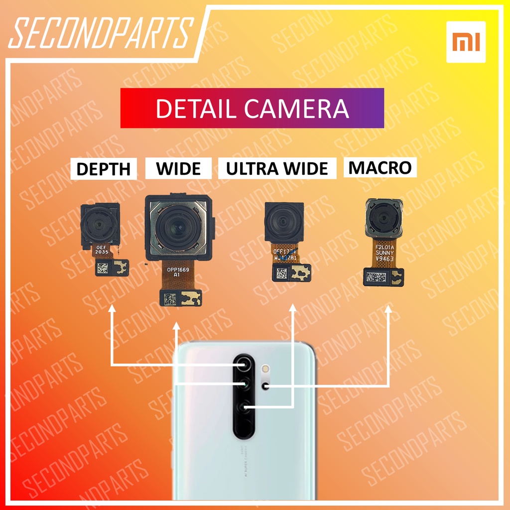 KAMERA BELAKANG XIAOMI REDMI NOTE 8 PRO ORIGINAL COPOTAN