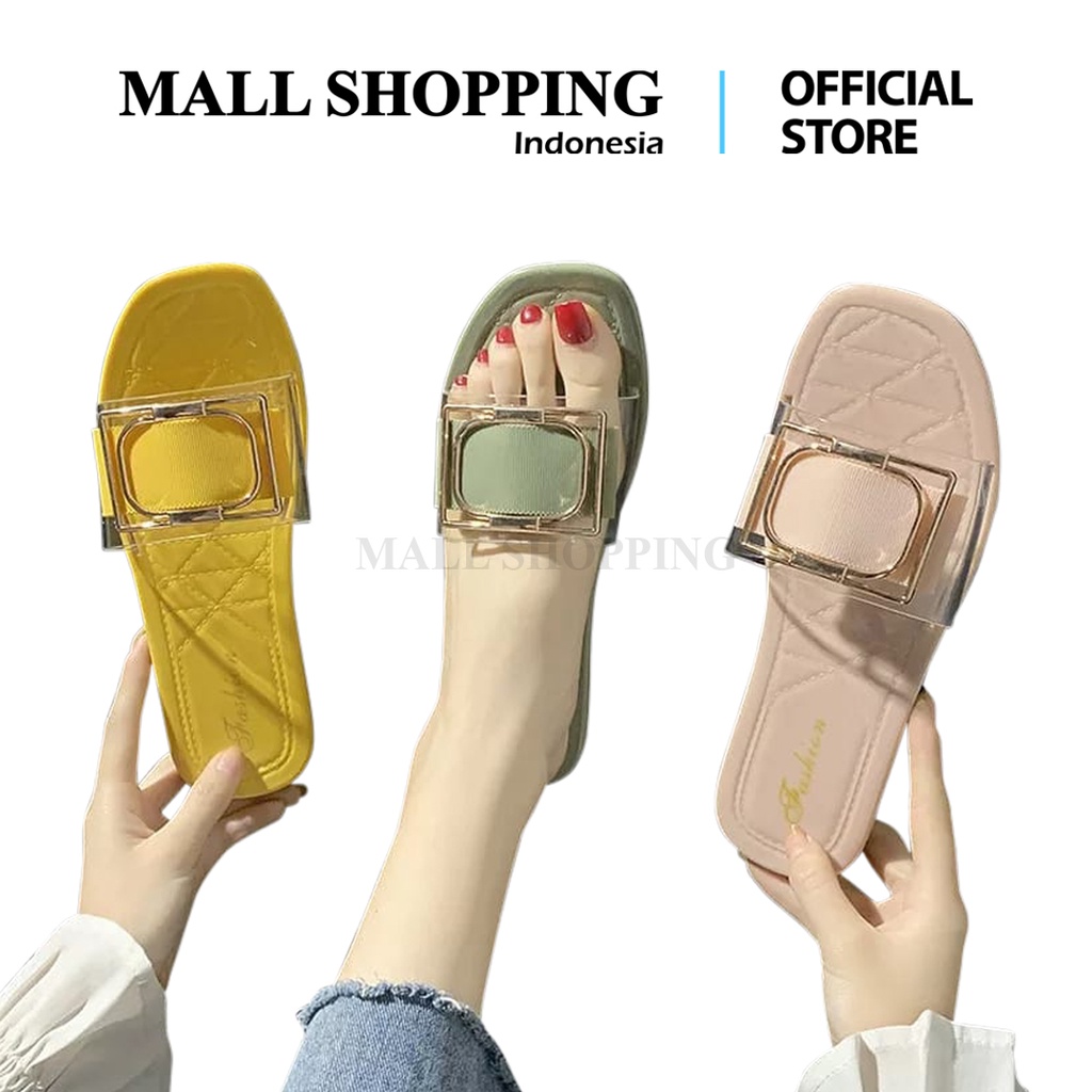 Sandal Flat Wanita Simple Kekinian Sendal Flip Flop MALL SHOPPING