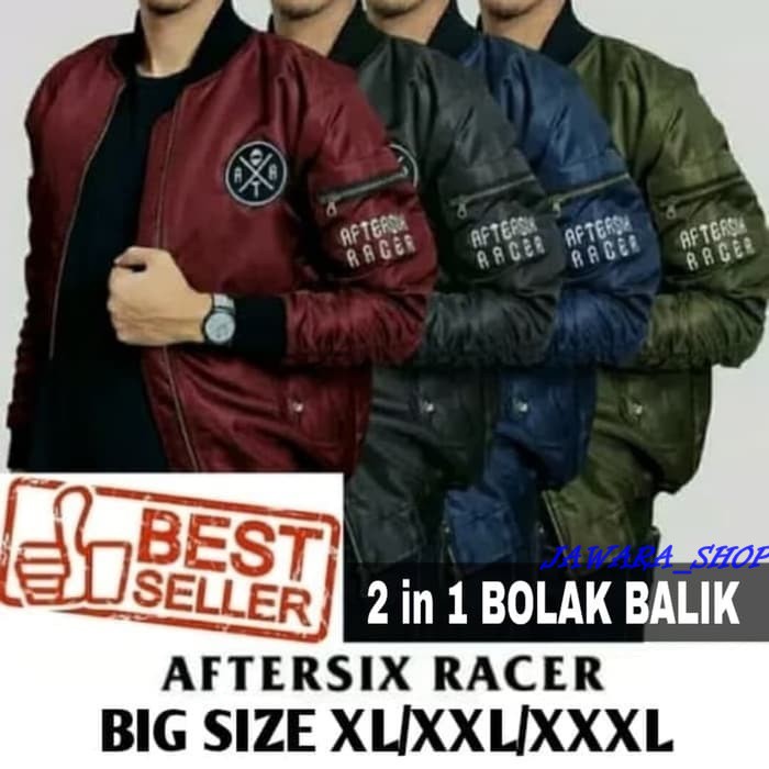 baju kekinian/JAKET BOMBER BIG SIZE XXL ORIGINAL BGSR PARKA PRIA WATERPROOF TERBARU - ATR NAVY, L