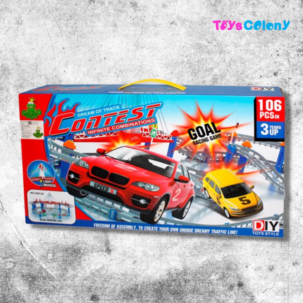 Dream Of Track Car Contest Play Set 106Pcs 899-50 Bukan Hot Wheels