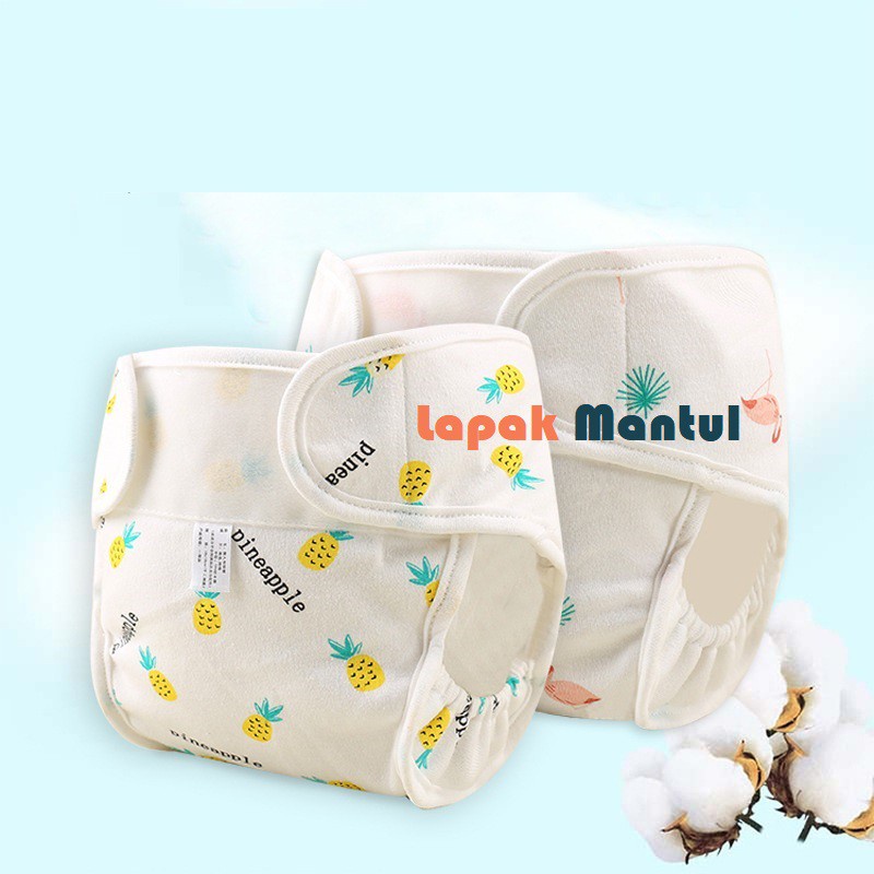 LM-0064 POPOK Kain Clodi Bayi Dapat Dicuci - Baby Cloth Clodi Diaper Korea Motif Karakter Lucu