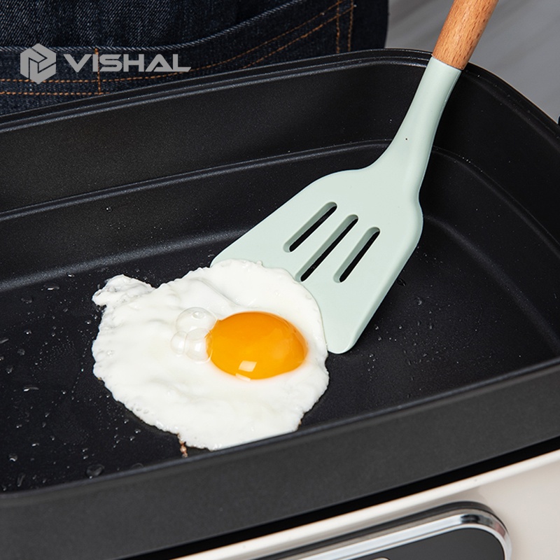 VISHAL 12pcs Kitchen Set Spatula Masker Alat Dapur Spatula Silikon Tahan Panas Peralatan Masak