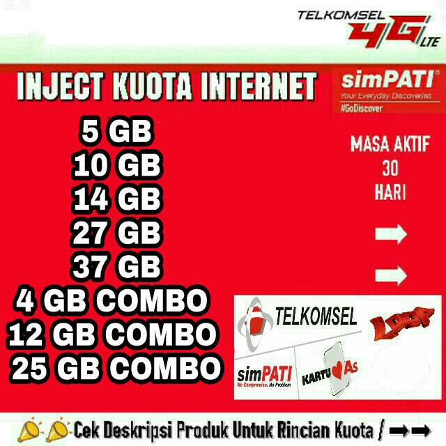 Paket Data Kuota Internet Telkomsel Simpati As Loop Shopee Indonesia