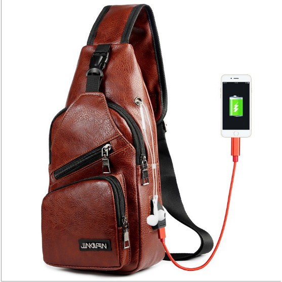 Tas USB Selempang Kuit Sling Bag Leather