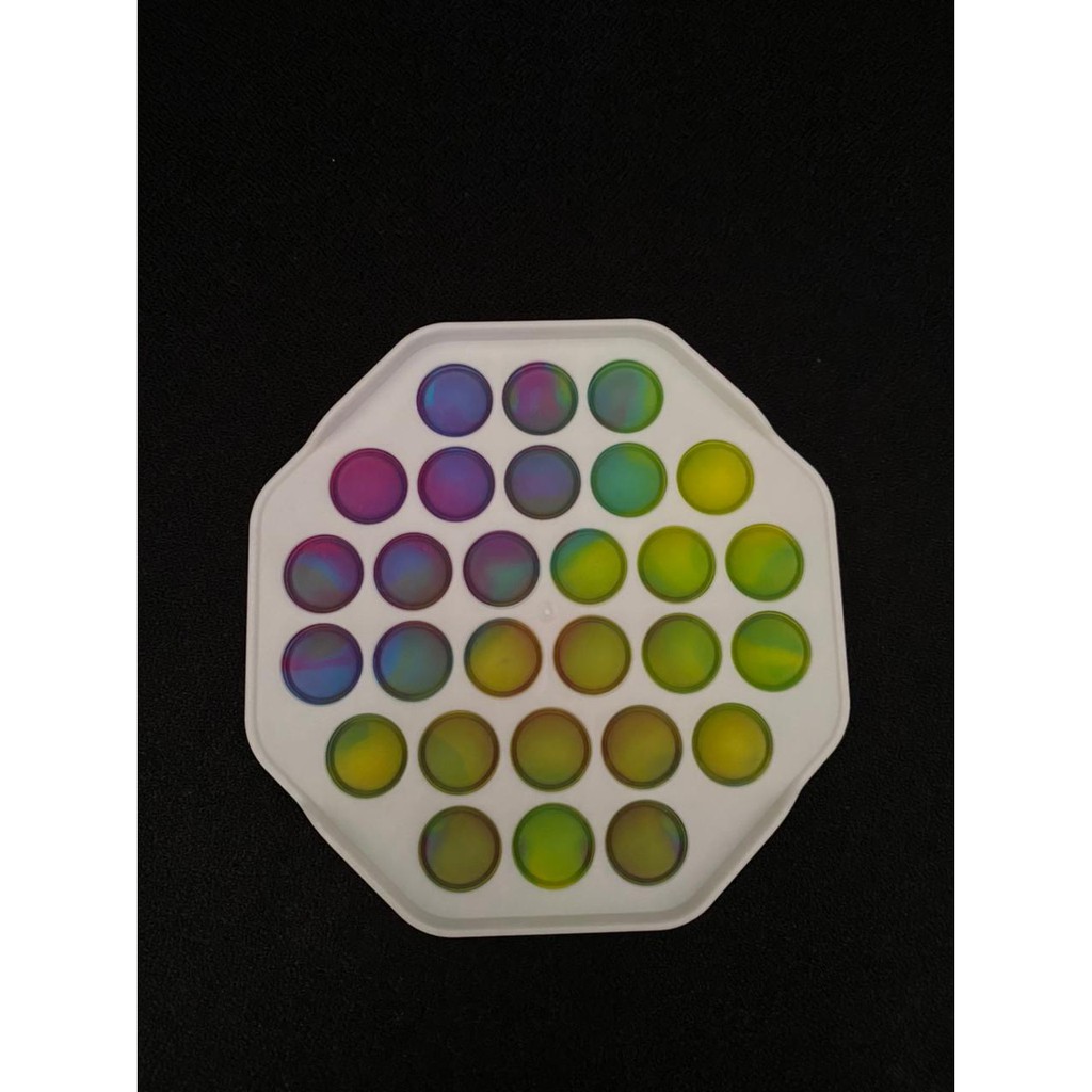 CR CM-P19 Fidget Toys Pop It PLASTIK Gelembung Dorong Permainan Anak Papan Pelangi Populer-6