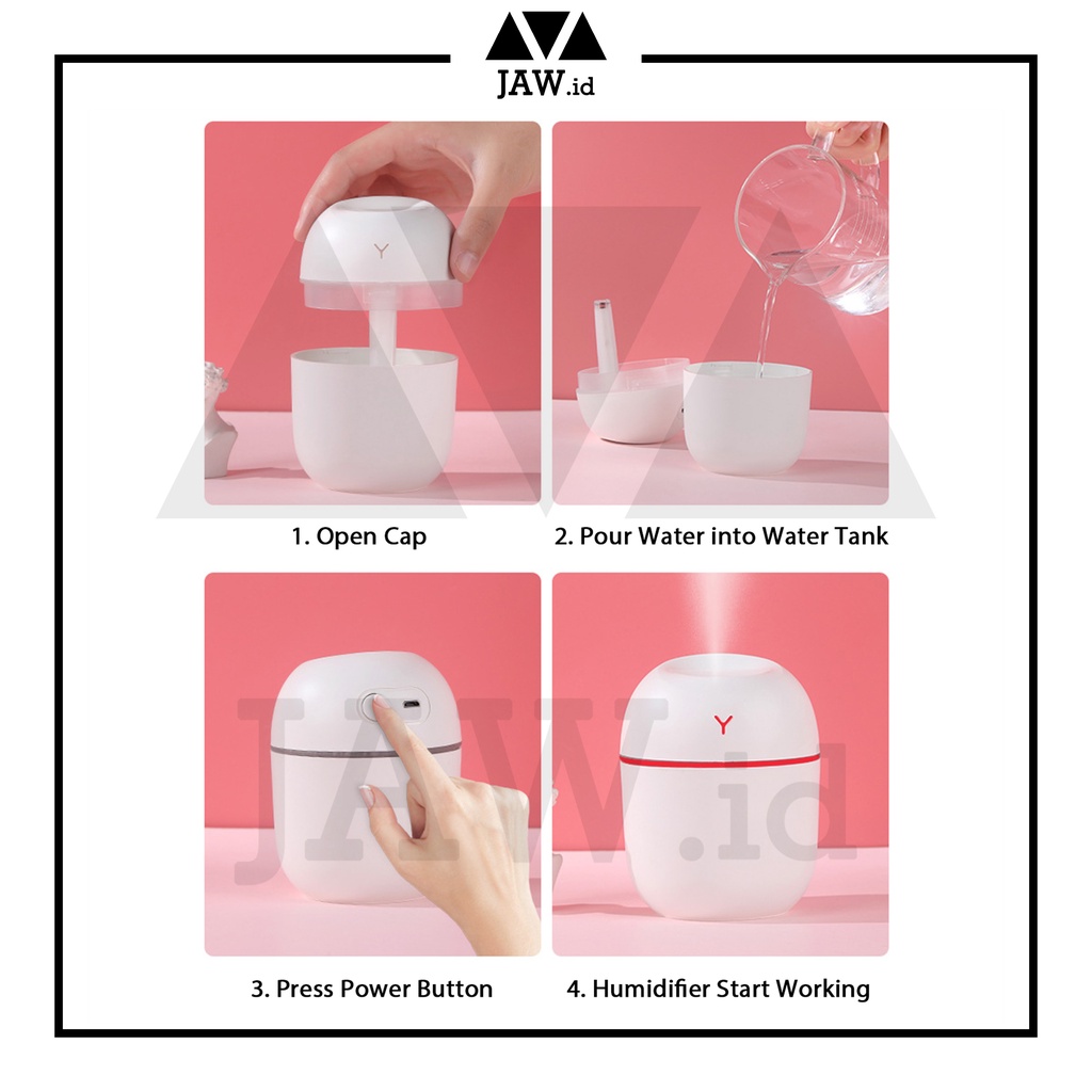 JAW.ID Mini Portable Egg Humidifier Diffuser USB MINI air Purifier Oil Diffuser