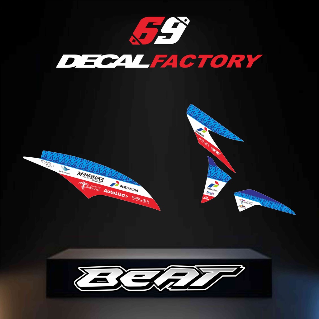 Striping BEAT POP Motif Pertamina Mandalika