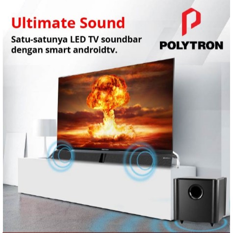 Polytron LED Smart Android TV 43&quot; + Sound Bar Digital PLD 43BAG5959 43BAG9953